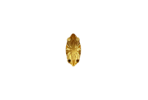 Кристал-маркіз у золотому цапі, акрил, світлий топаз, 15*7 мм