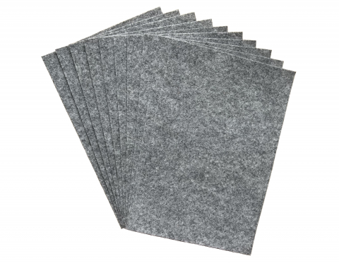 Фетр жорсткий, товщина 1,2 мм, 20*30 см, світло-сірий меланж