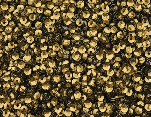 №393 Паєтки у формі чаші, Індія, Antique Gold, 4 мм