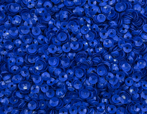 №4780 Паєтки у формі чаші, Індія, Royal Blue, 5 мм