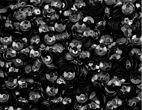 №103 Паєтки фігурні, Індія, Black, 8 мм