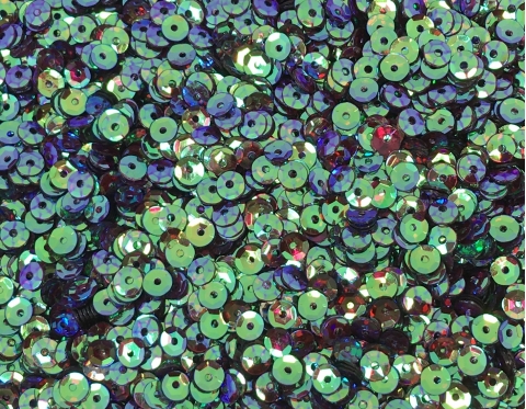 №315 Паєтки фігурні, Індія, Purple/Green, 4 мм