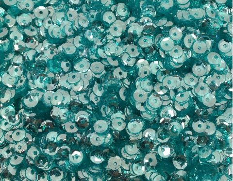 №6051 Паєтки фігурні, Індія, Aqua Blue, 5 мм