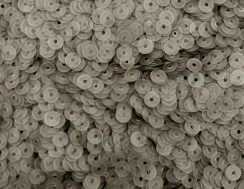 №906F Паєтки, Італія, матові димчасті сірі, 4 мм