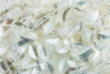 №4944 Паєтки у формі листка, Індія, Transparent Silver, 9*14 мм