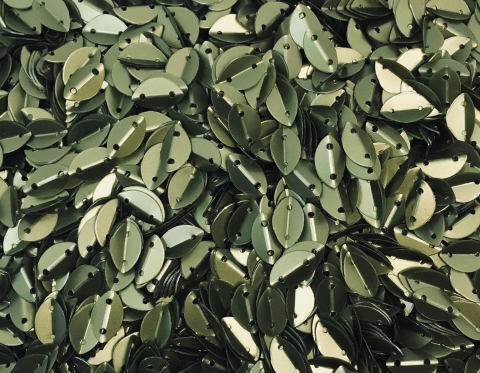 №4945 Паєтки у формі листка, Індія, Light Olive, 6*9 мм
