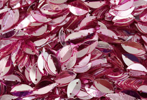 №4946 Паєтки у формі листка, Індія, Pink, 9*14 мм