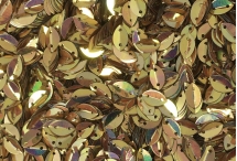 №4953 Паєтки у формі листка, Індія, Copper Gold and Yellow Gold, 6*9 мм