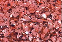 №5048 Паєтки-човники, Індія, Coral Pink, 5*10 мм