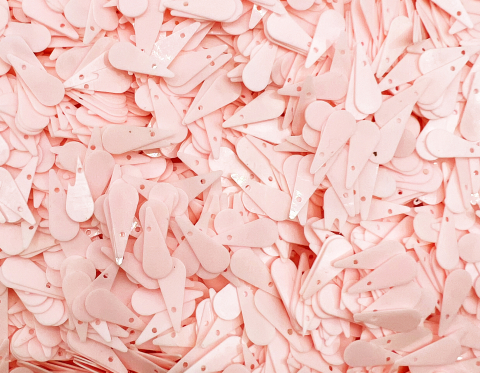 №5067 Паєтки у формі пелюстки, Індія, Pink, 5*14 мм