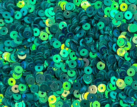 №1000 Паєтки, Індія, Gumdrop Green, 3 мм