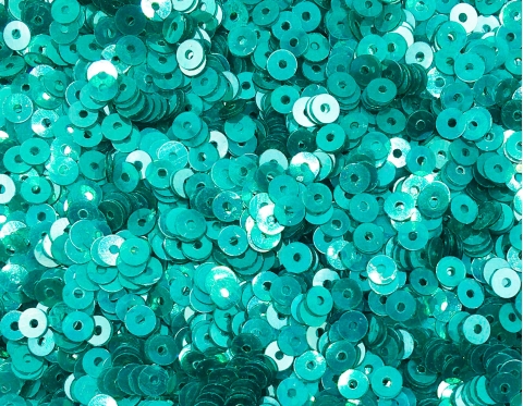 №1001 Паєтки, Індія, Teal Blue, 4 мм