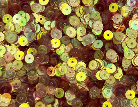 №19 Паєтки, Індія, Transparent Rainbow Yellow, 5 мм