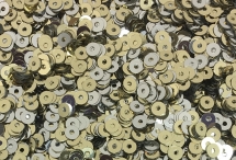 №7030 Паєтки двосторонні, Індія, Light Gold and Silver, 4 мм