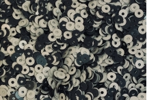 №7034 Паєтки двосторонні, Індія, Black and Beige, 4 мм