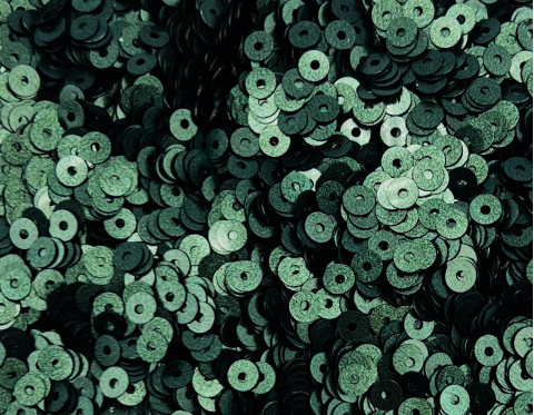 №851 Паєтки, Індія, Forest Green, 3 мм