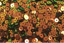 №852 Паєтки, Індія, Golden Brown Green, 3 мм