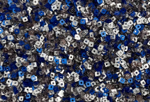 №147 Паєтки квадратні, Індія, Silver and Blue, 2 мм