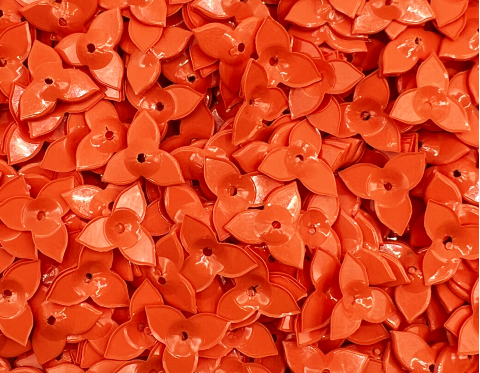 №5118 Паєтки-квіточки, Індія, Orange, 15 мм