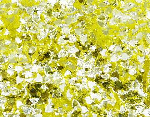 №5120 Паєтки-квіточки, Індія, Lime Yellow, 10 мм