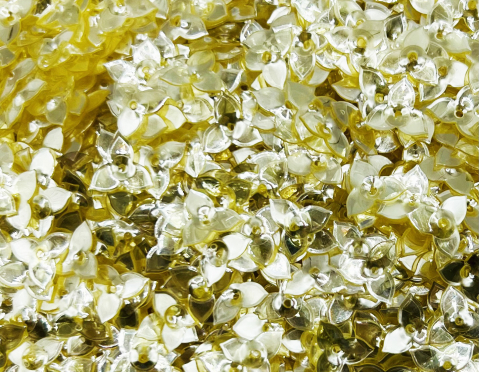 №5126 Паєтки-квіточки, Індія, Yellow, 10 мм