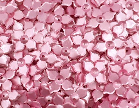 №5143 Паєтки-квіточки, Індія, Baby Pink, 18*25 мм