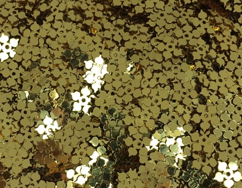 №7129 Паєтки-квіточки, Індія, Gold, 8 мм
