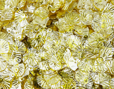 №7746 Паєтки-мушлі, Індія, Light Yellow, 13 мм