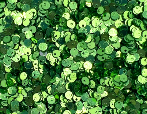 №4089 Паєтки зі зміщеною серединкою, Індія, Green, 4 мм