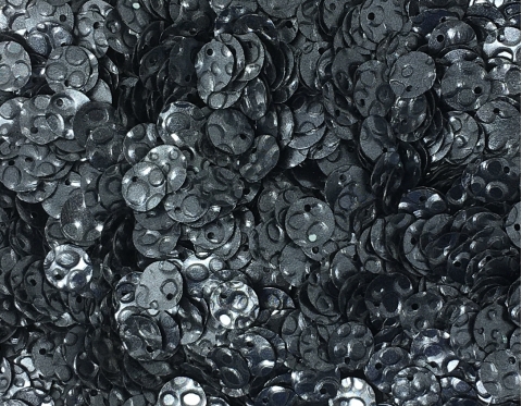 №5309 Паєтки рельєфні зі зміщеною серединкою, Індія, Dark Grey, 8 мм