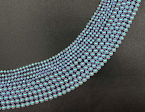Кришталеві перли, iridescent dreamy blue, 4 мм