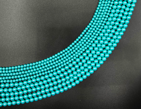 Кришталеві перли, iridescent light turquoise, 6 мм
