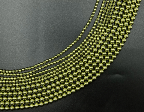 Кришталеві перли, light green, 3 мм